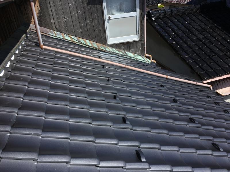 白山市の瓦葺き替え工事 瓦屋根を新しく吹き直しました ガイソー金沢店